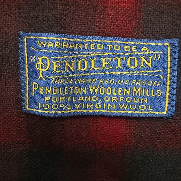 Vintage Pendleton Cardigan Sweater Mens 2XL Red Plaid Wool Elbow Patch Grandpa - Picture 9 of 12